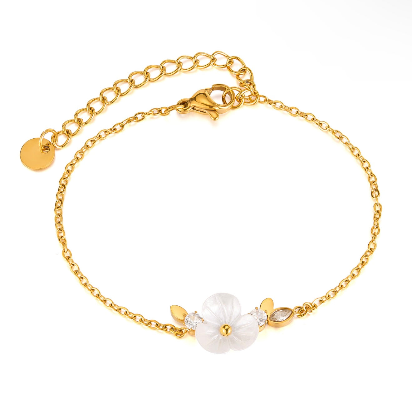 Blumen Armband Gold und Silber