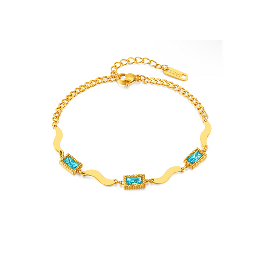 Armband Gold und Blau
